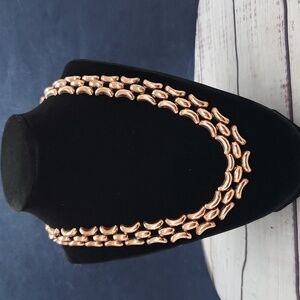 Vintage Copper Chunky Necklace Heavy Chain